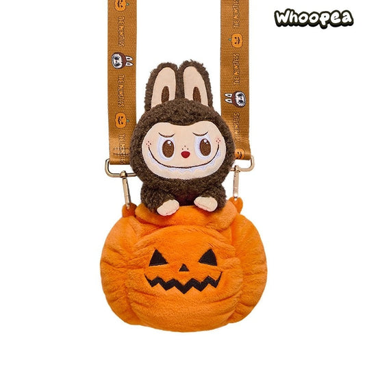 LABUBU Halloween Magic of Pumpkin Serie Plüsch-Mini-Tasche, POP LAND Limited