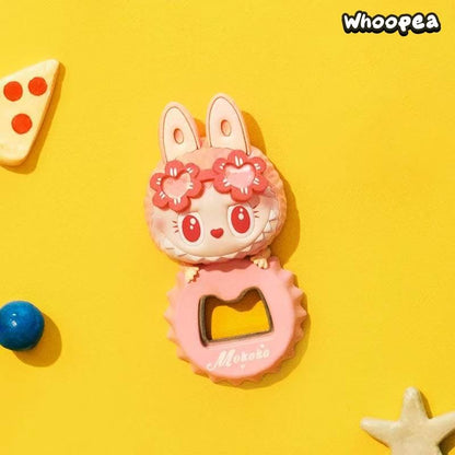 Labubu The Monsters Jump Into Summer Series Bottle Opener Fridge Magnet