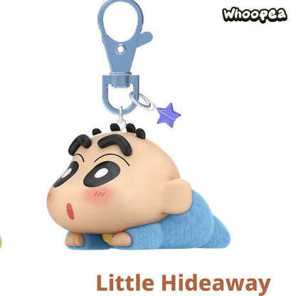 Crayon Shin-chan Flocked Lying-down Party Pendant Figure Blind Box