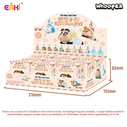 Crayon Shin-chan Flocked Lying-down Party Pendant Figure Blind Box