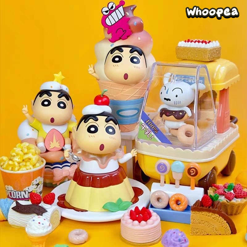 Crayon Shin-chan Dessert Time Series PVC Figures Blind Box
