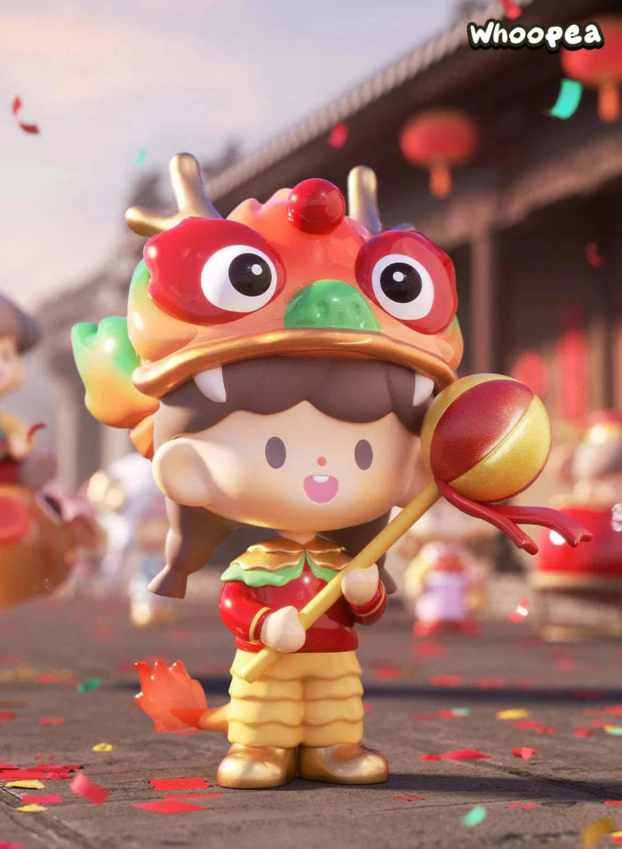 zZoton New Year In Apple Village Series Figures, Blind Box