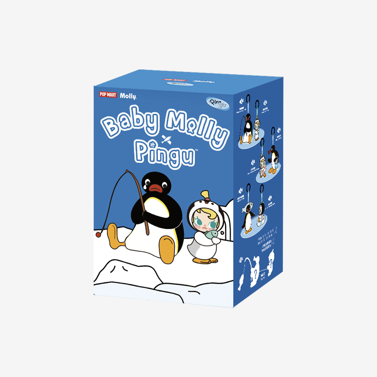 Baby Molly × Pingu Happy Fishing Serie – Vinyl-Plüschanhänger (Überraschungsbox)