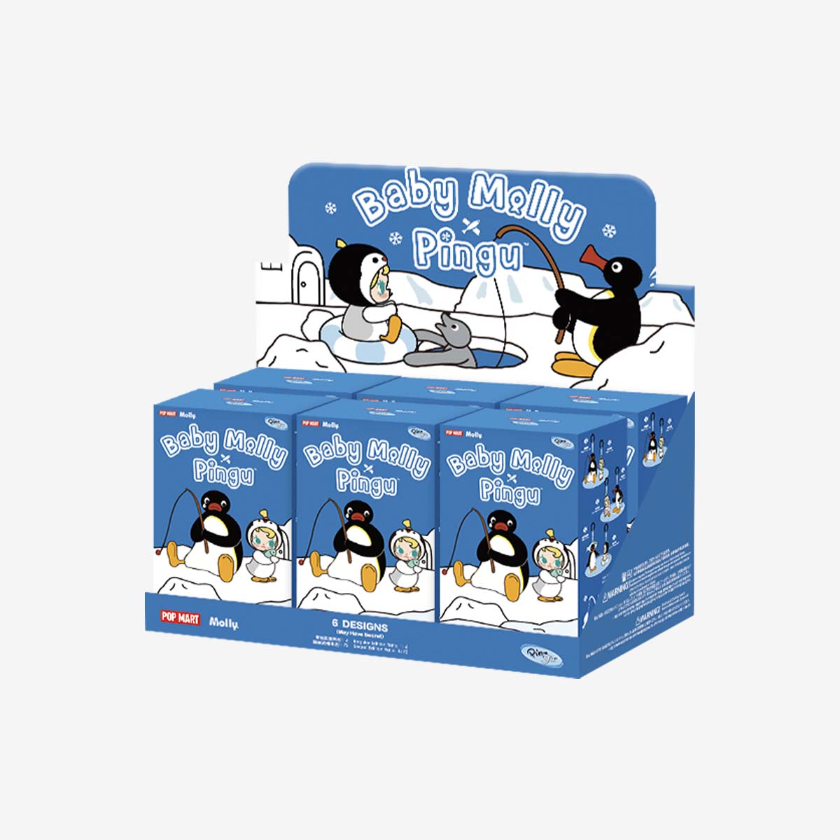 Baby Molly × Pingu Happy Fishing Serie – Vinyl-Plüschanhänger (Überraschungsbox)