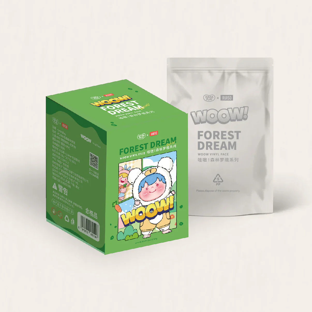 WOOW Forest Dream Vinyl Face Series Plush Dolls, Blind Box