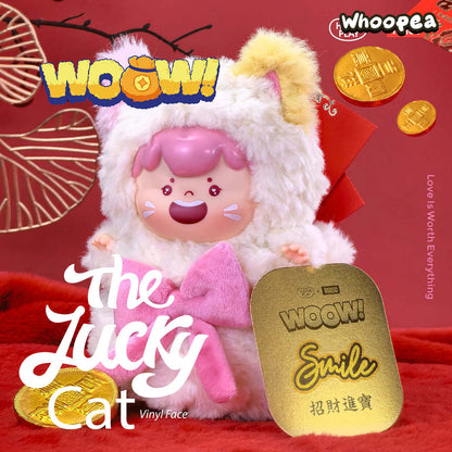 WOOW The Lucky Cat Series Vinyl Face Plush Dolls, Blind Box