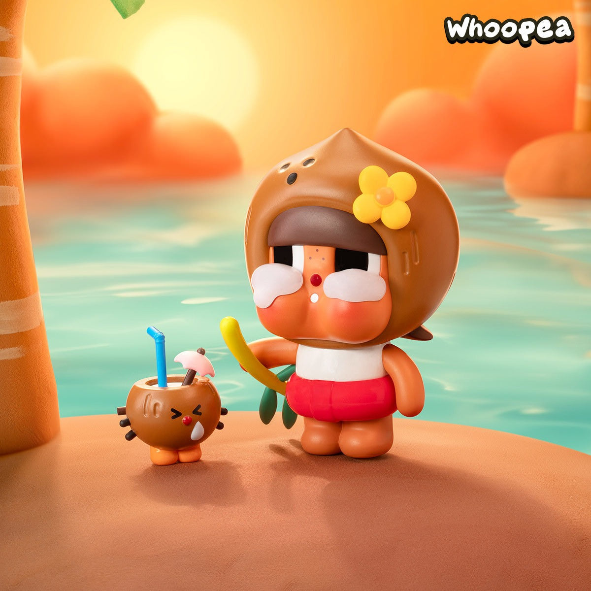 Heulsuse Kokosnussfigur