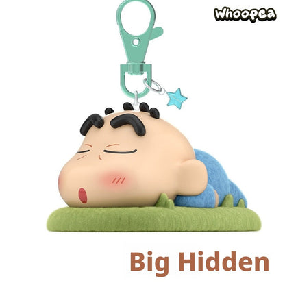 Crayon Shin-chan Flocked Lying-down Party Pendant Figure Blind Box