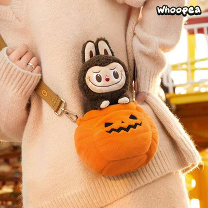 LABUBU Halloween Magic of Pumpkin Serie Plüsch-Mini-Tasche, POP LAND Limited