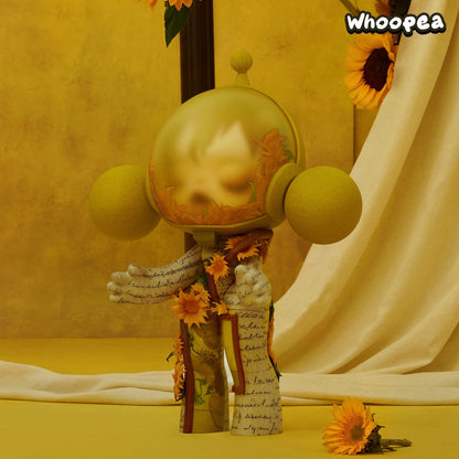 MEGA α SKULLPANDA 400 % und 1000 % Van-Gogh-Museums-Sonnenblumen