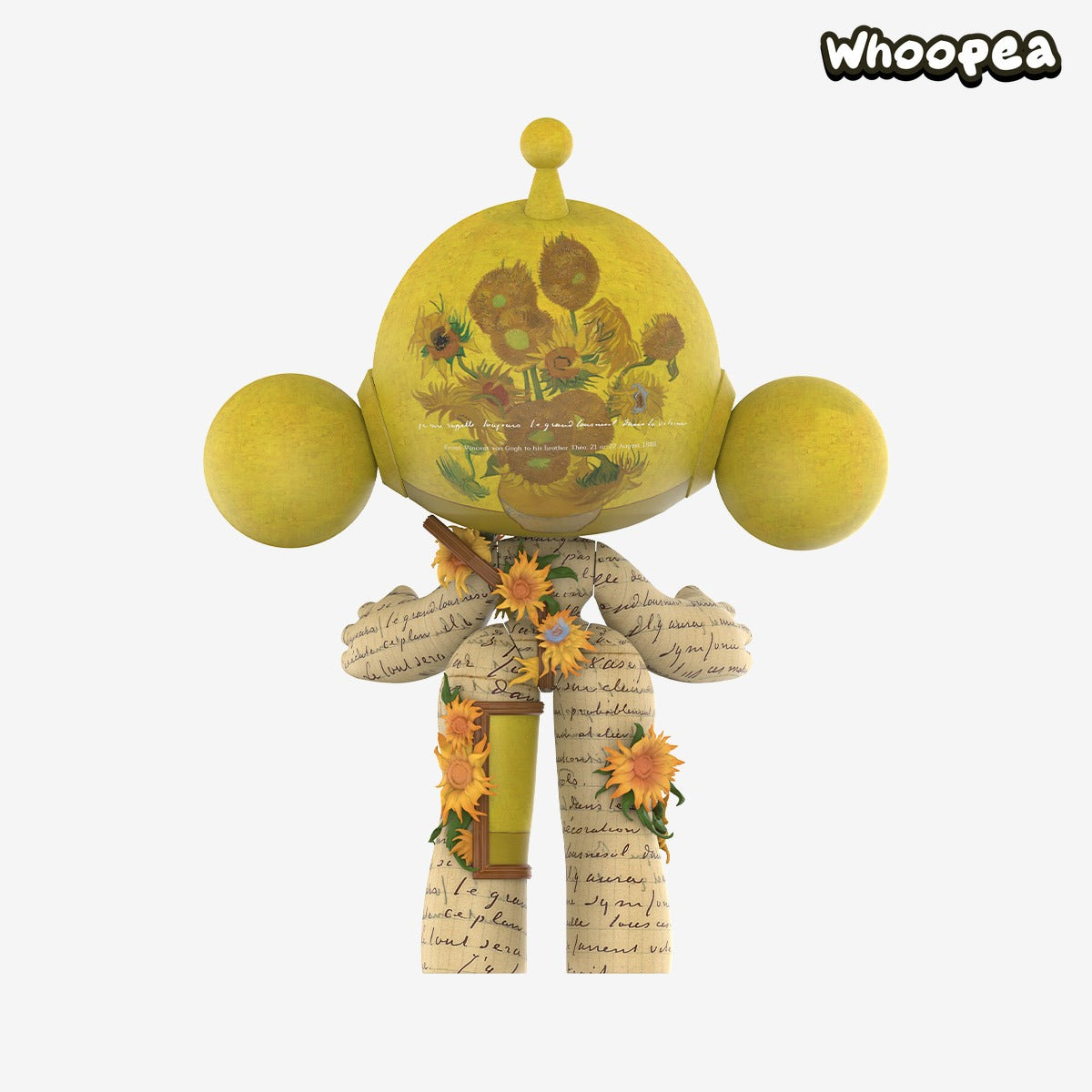 MEGA α SKULLPANDA 400 % und 1000 % Van-Gogh-Museums-Sonnenblumen