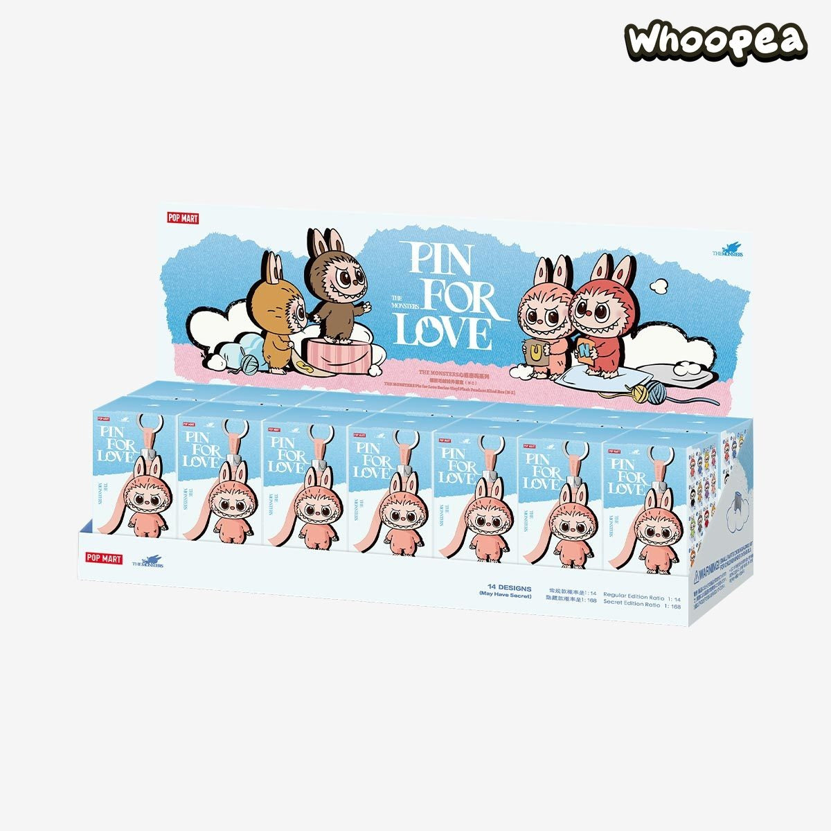 THE MONSTERS Pin for Love Series-Vinyl Plush Pendant Blind Box (N-Z)