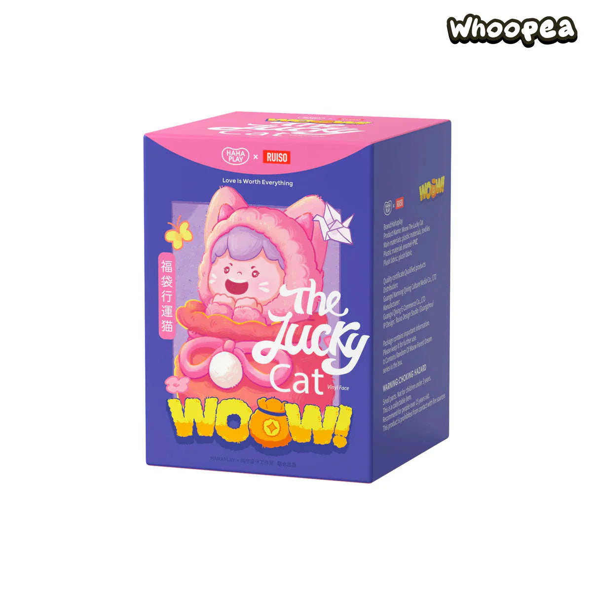 WOOW The Lucky Cat Series Vinyl Face Plush Dolls, Blind Box