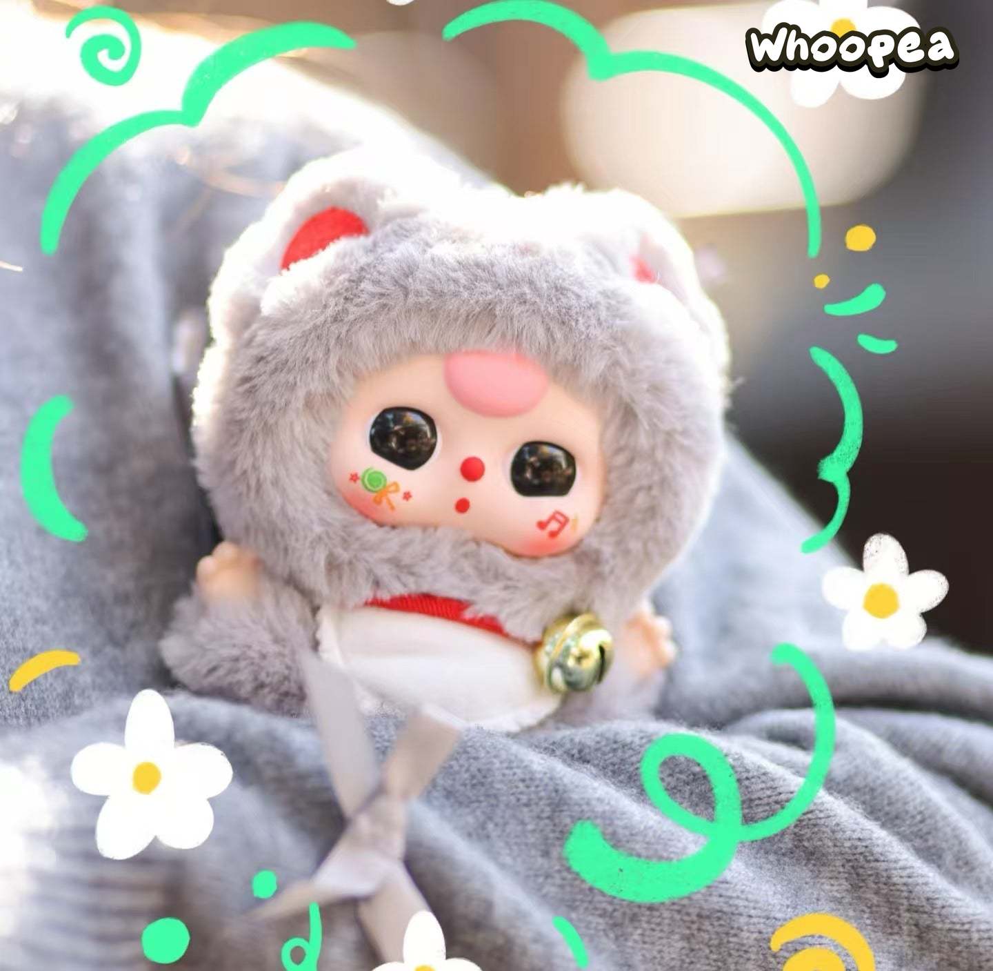 Baby Three Billionaires Cat Series Plush Dolls, Blind Box