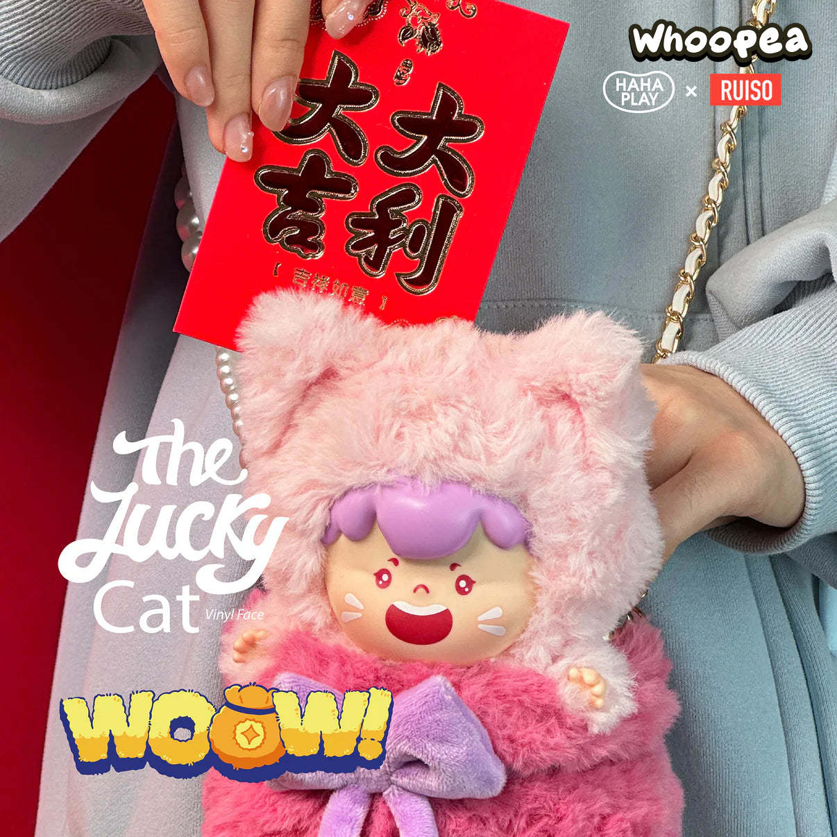 WOOW The Lucky Cat Series Vinyl Face Plush Dolls, Blind Box