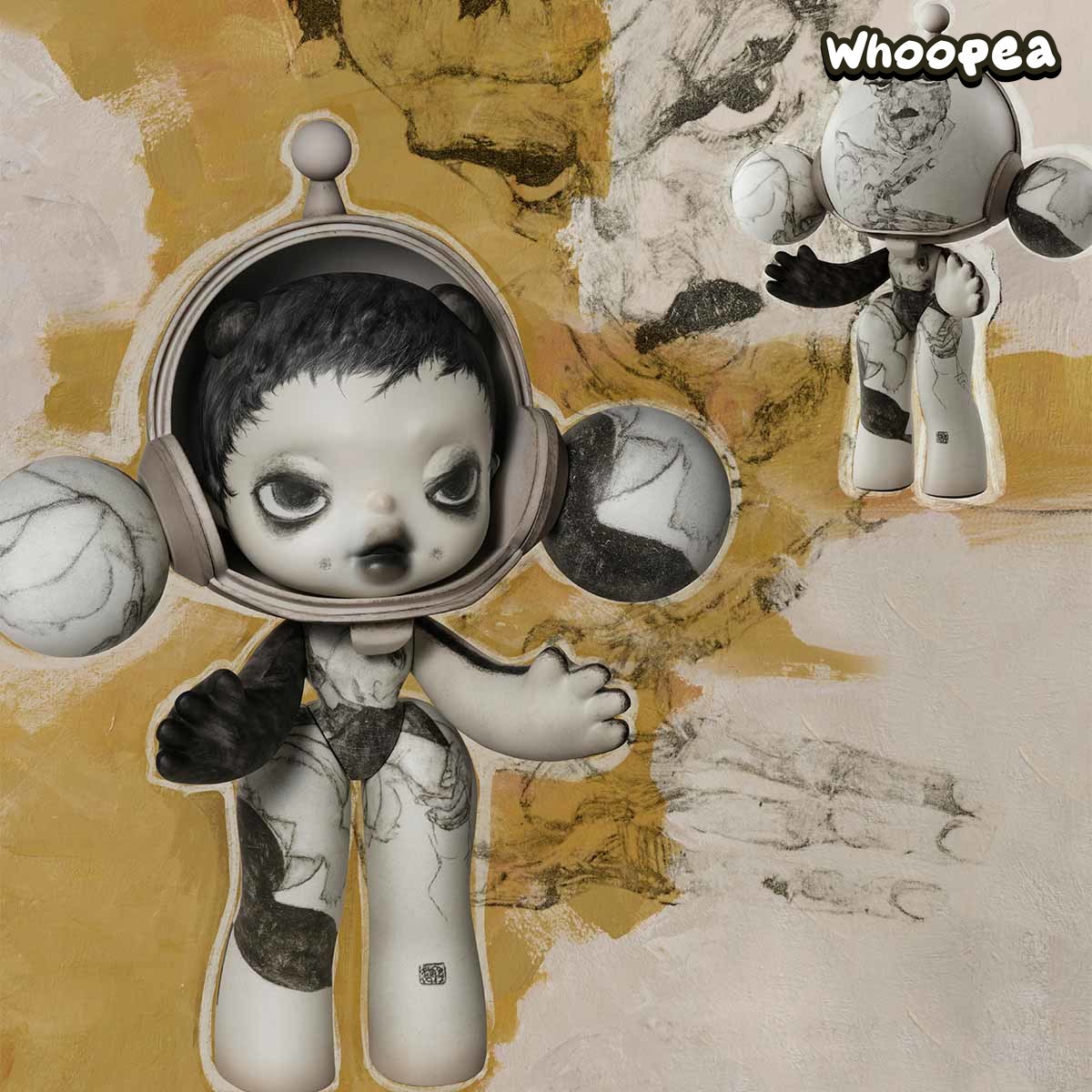 MEGA α SKULLPANDA 400 % &amp; 1000 % Egon Schiele