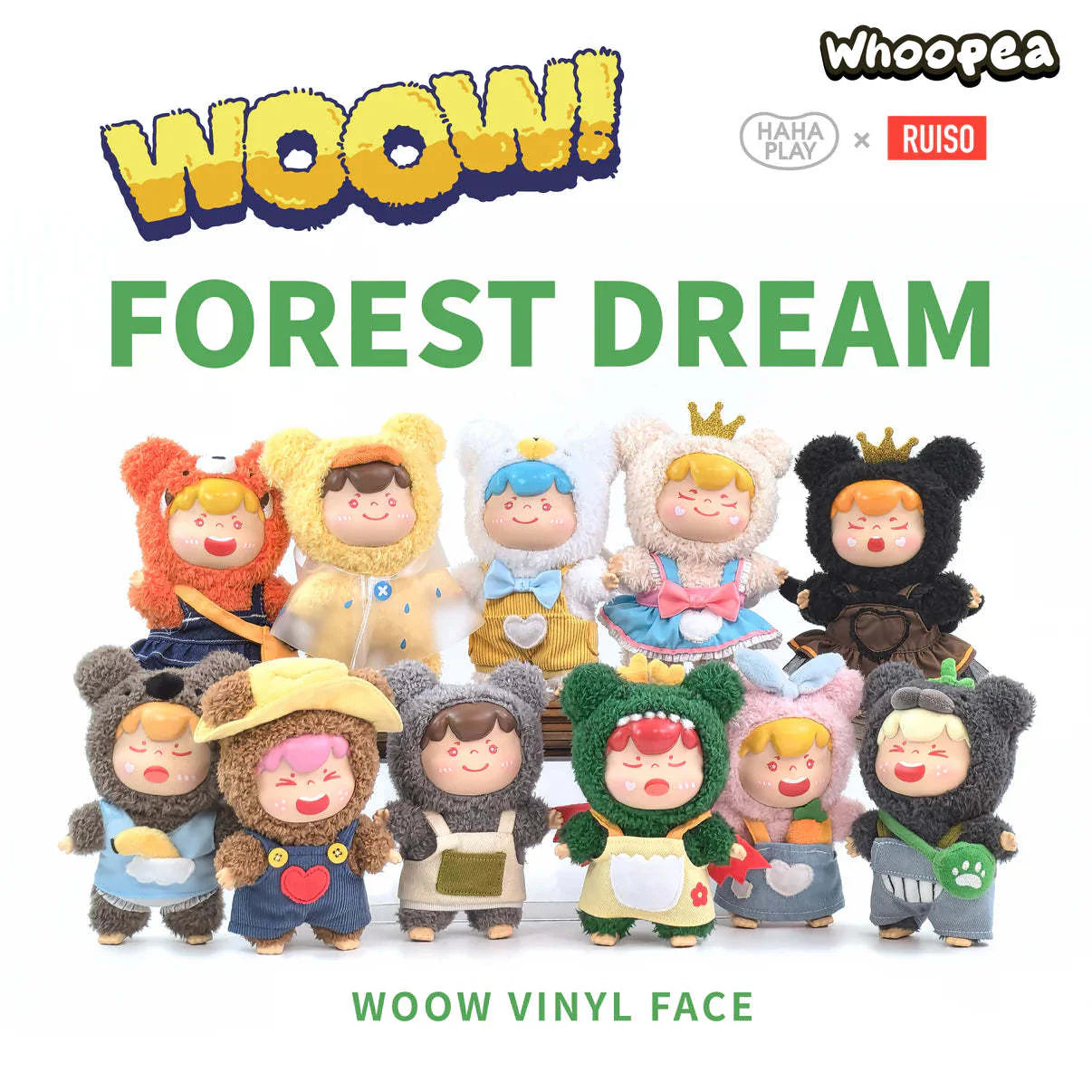 WOOW Forest Dream Vinyl Face Series Plush Dolls, Blind Box