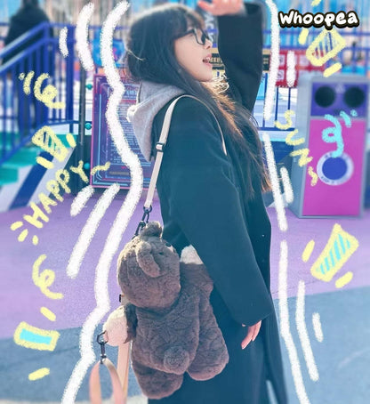 Baby Three Bear Hug Series Plush Crossbody Bag