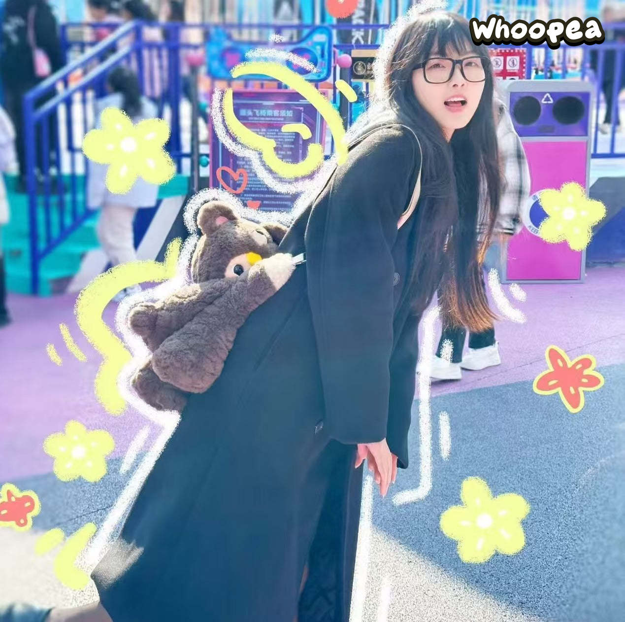 Baby Three Bear Hug Series Plush Crossbody Bag