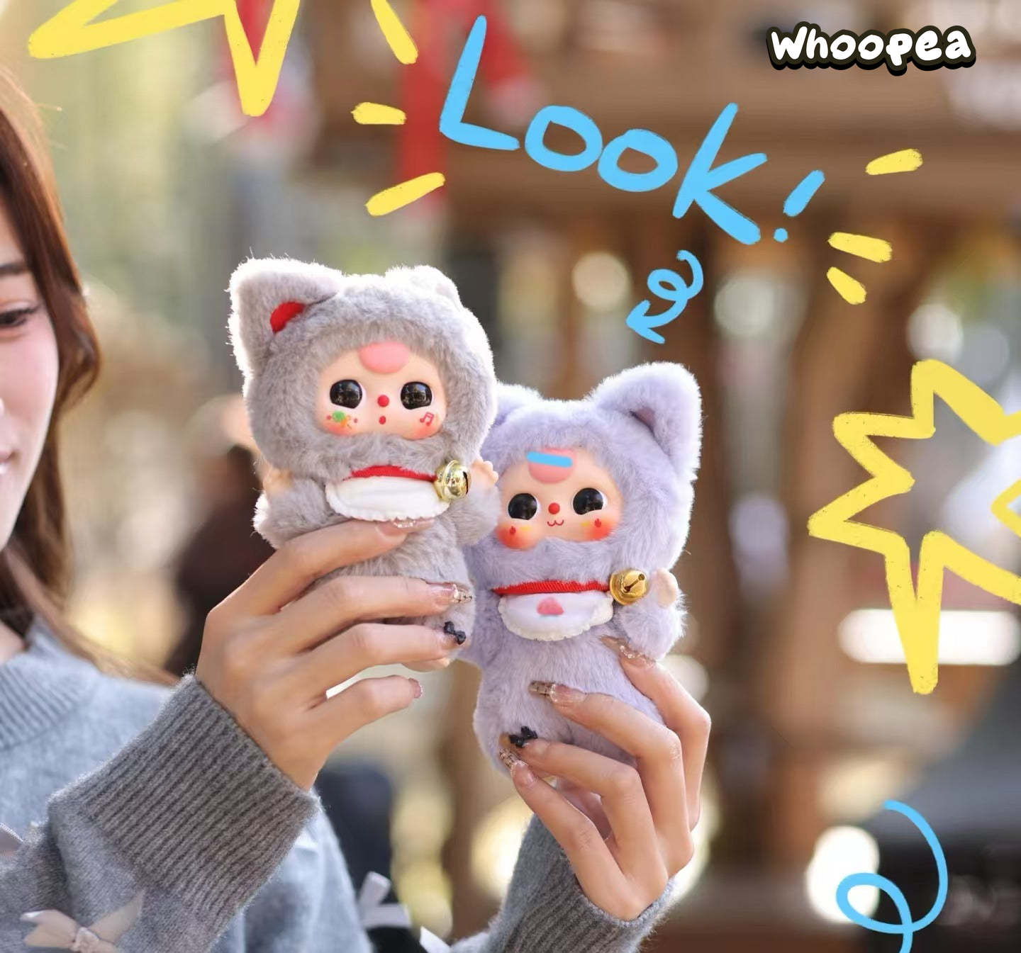 Baby Three Billionaires Cat Series Plush Dolls, Blind Box