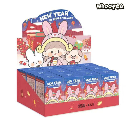 zZoton New Year In Apple Village Series Figures, Blind Box